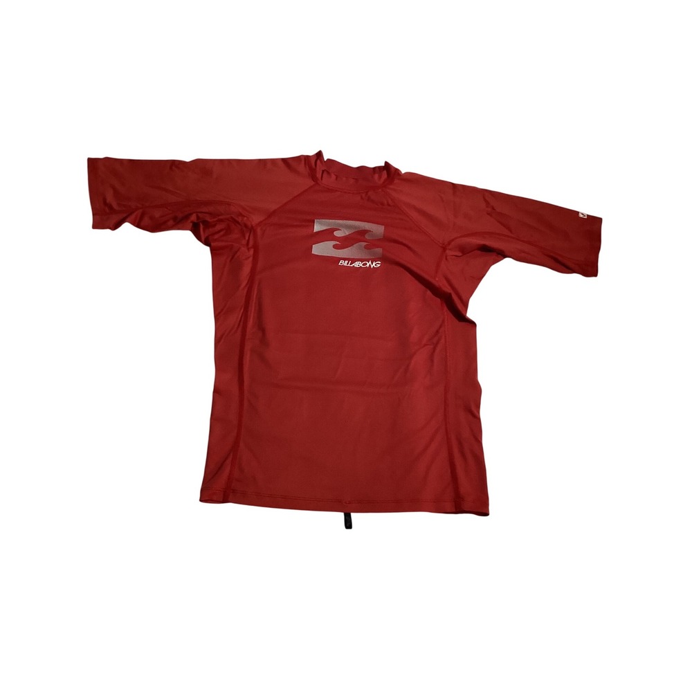Billabong Rash‎ Guard Sun Protection UPF 50 Red XX Large Long Sleeve Swim (867)